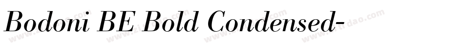 Bodoni BE Bold Condensed字体转换